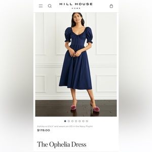 Hill house Home Ophelia Dress Navy Small NWT